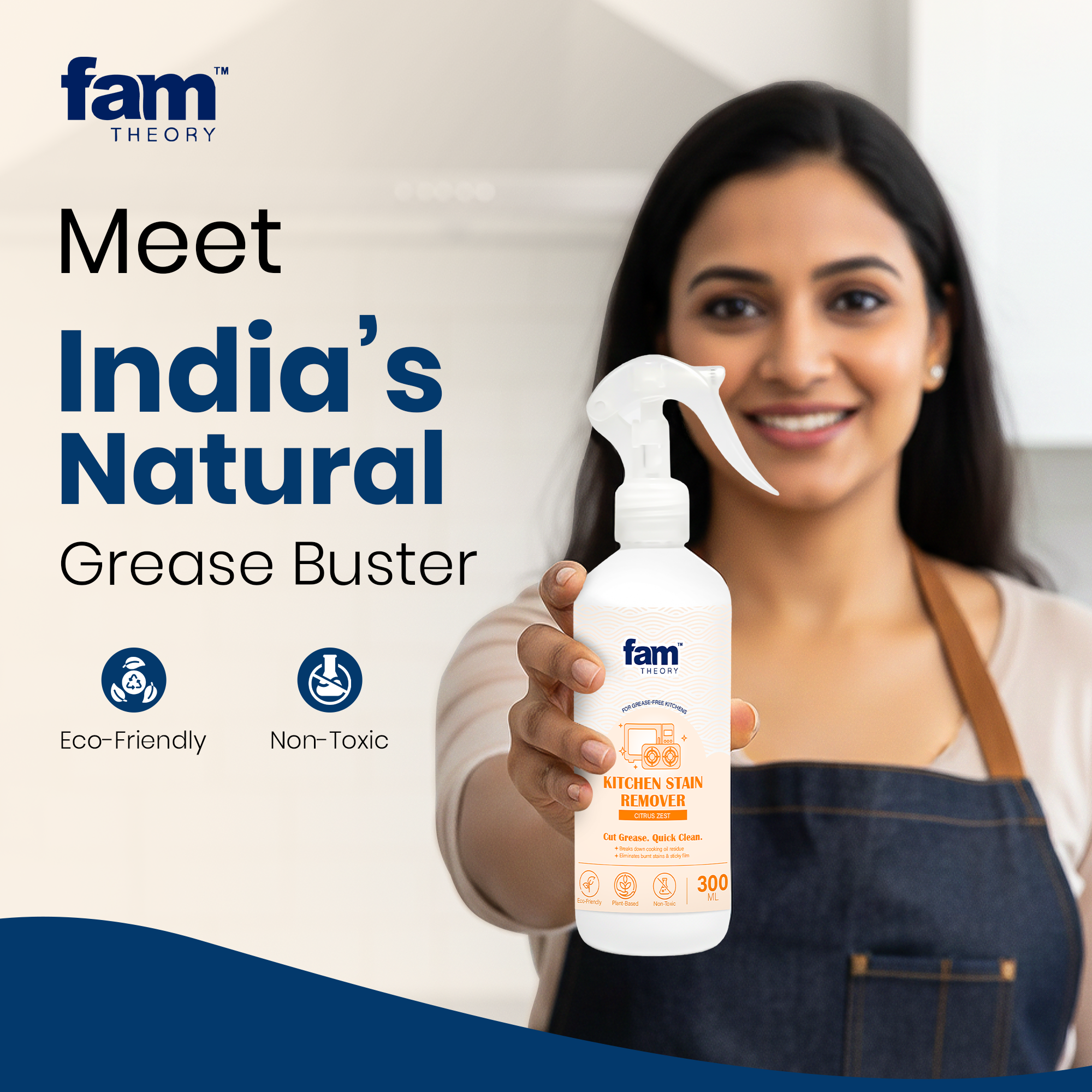 Natural Kitchen Stain/Grease Remover – 300 ML