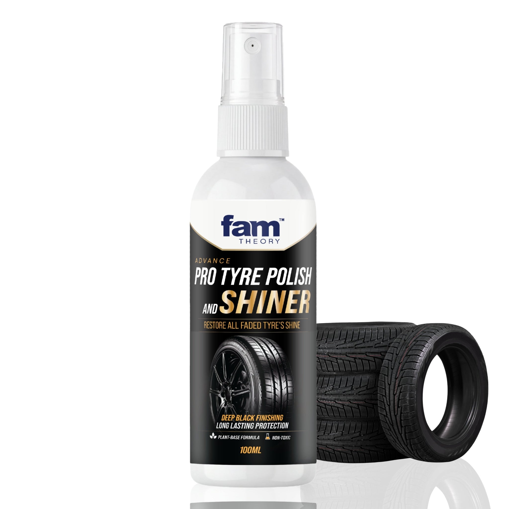 Advanced Pro Care Tyre Polish & Shiner 100ML ✨ Deep Black Gloss Finish😍