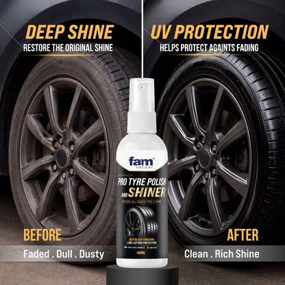 Advanced Pro Care Tyre Polish & Shiner 100ML ✨ Deep Black Gloss Finish😍