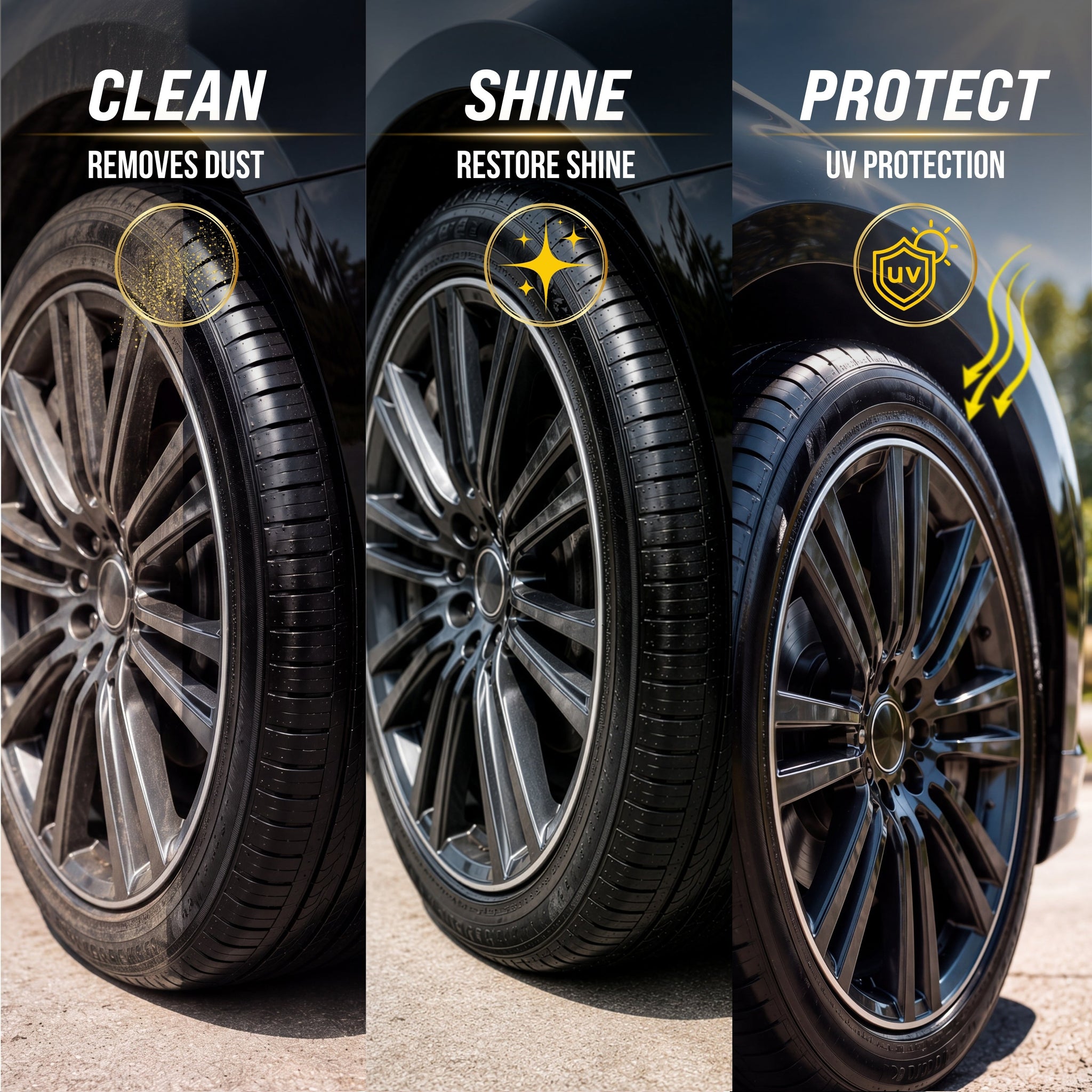 Advanced Pro Care Tyre Polish & Shiner 100ML ✨ Deep Black Gloss Finish😍