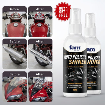 Motoshine Pro Multi-Surface Motorcycle Polish & Shiner 100ML✨ Instant Gloss Finish & Protection