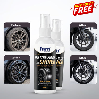 Advanced Pro Care Tyre Polish & Shiner 100ML ✨ Deep Black Gloss Finish😍