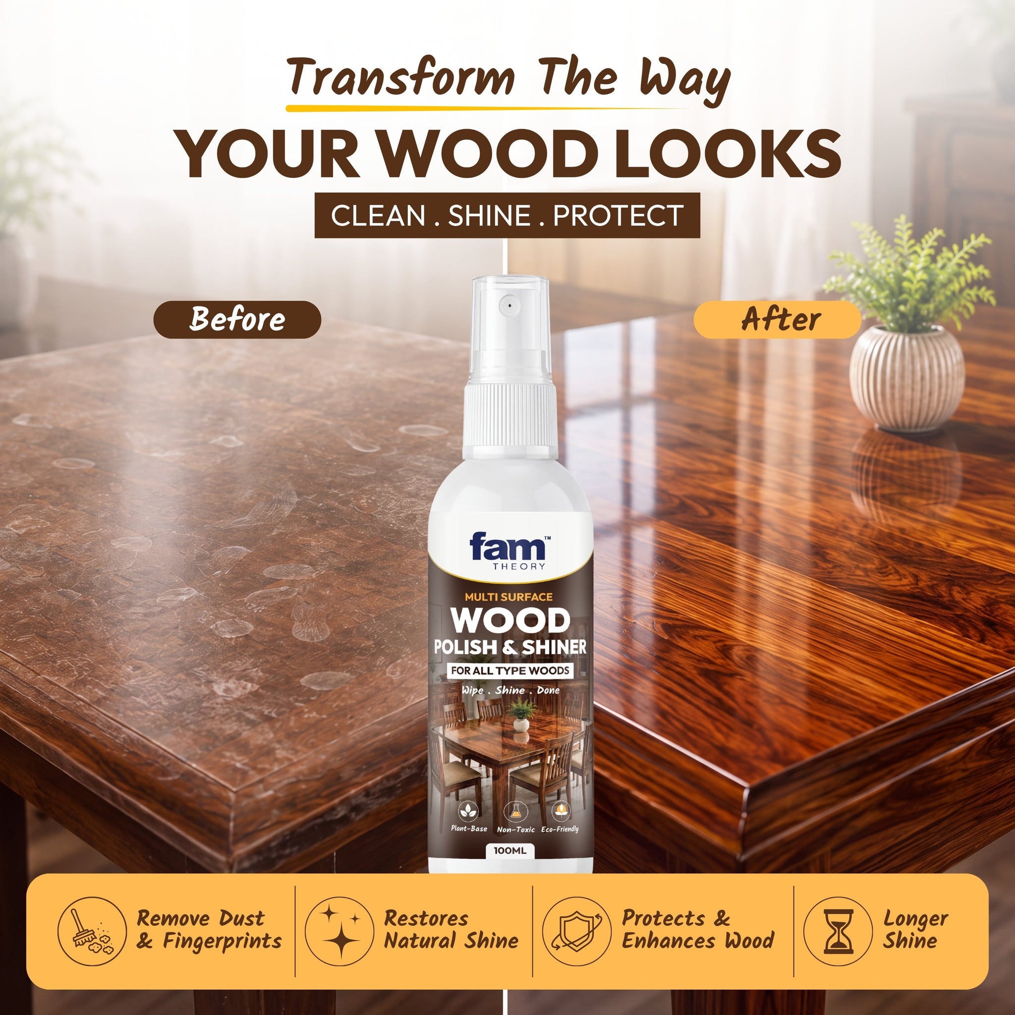 Buy 1 Get 1 Free | Advanced Pro Instant Wood Polish & Shiner 100ml✨ @599/- only