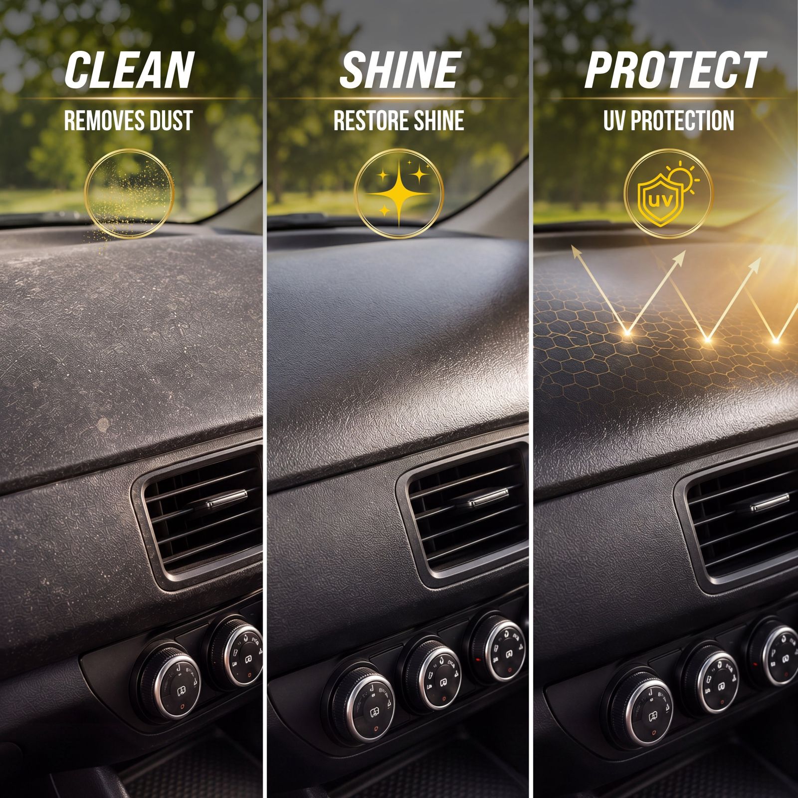 Car Dashboard Polish Spray 100ml – Deep Shine & UV Protection for Car Interior