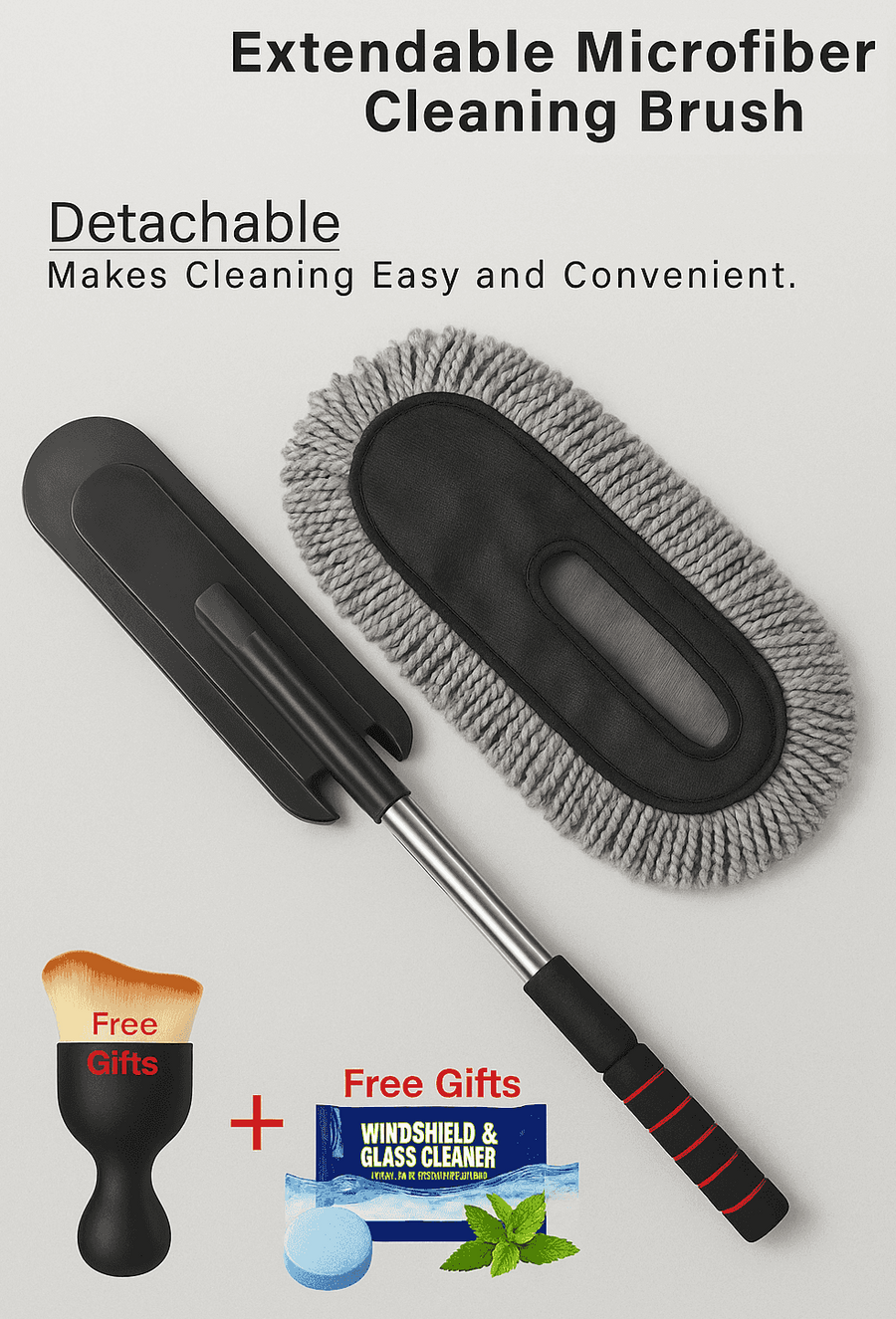 Horaa Extendable Microfiber Cleaning Brush For Car And Home