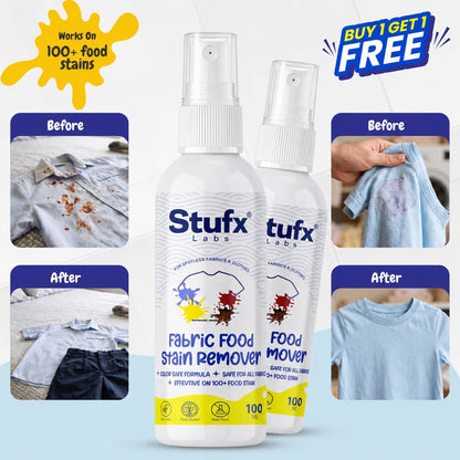 Fabric Stain Remover Spray 100ml – Removes Curry, Oil, Tea & Food Stains from Clothes