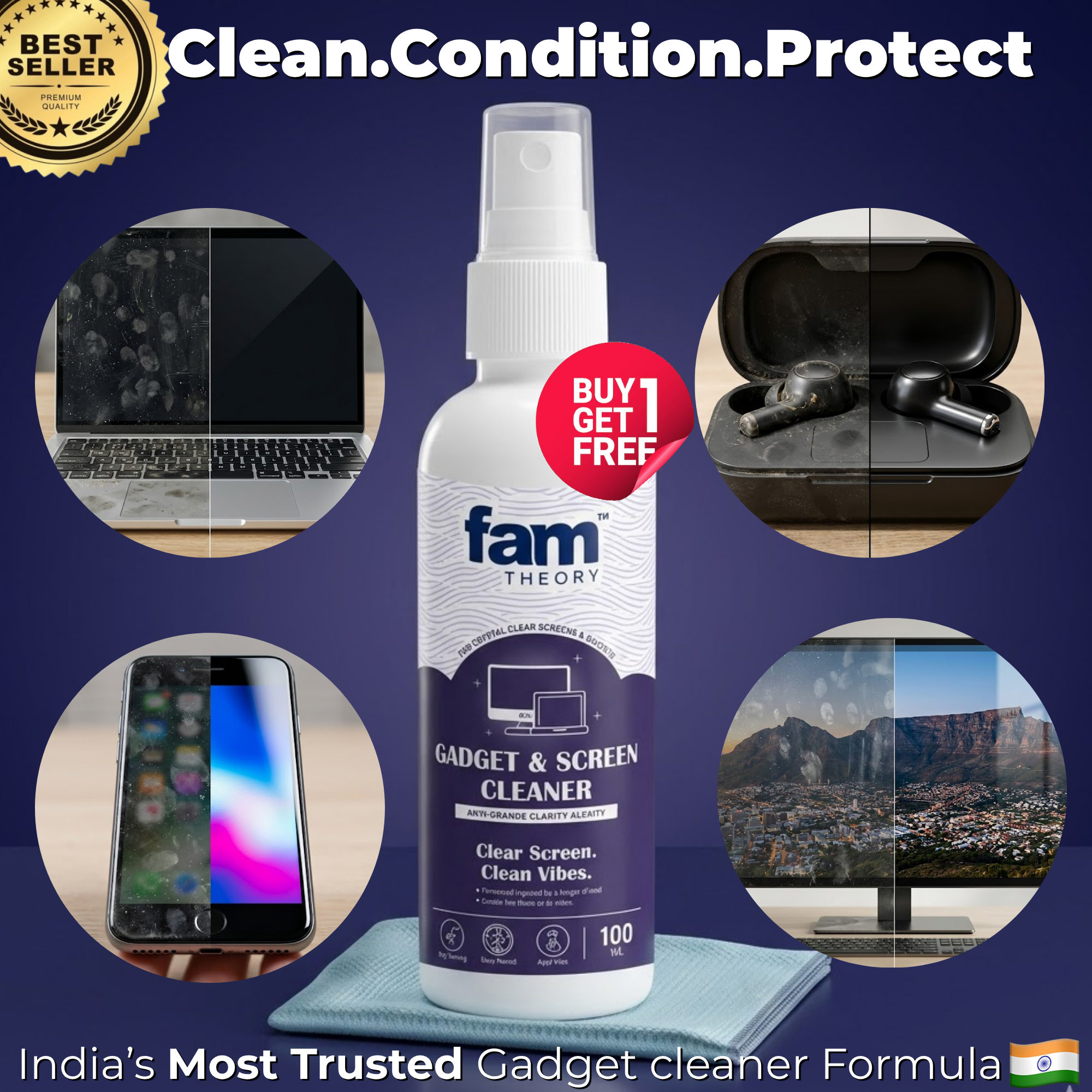 Buy 1 Get 1 Free Expert Pro Care Gadgets & Screen Cleaner 100ML @499/- Only✨