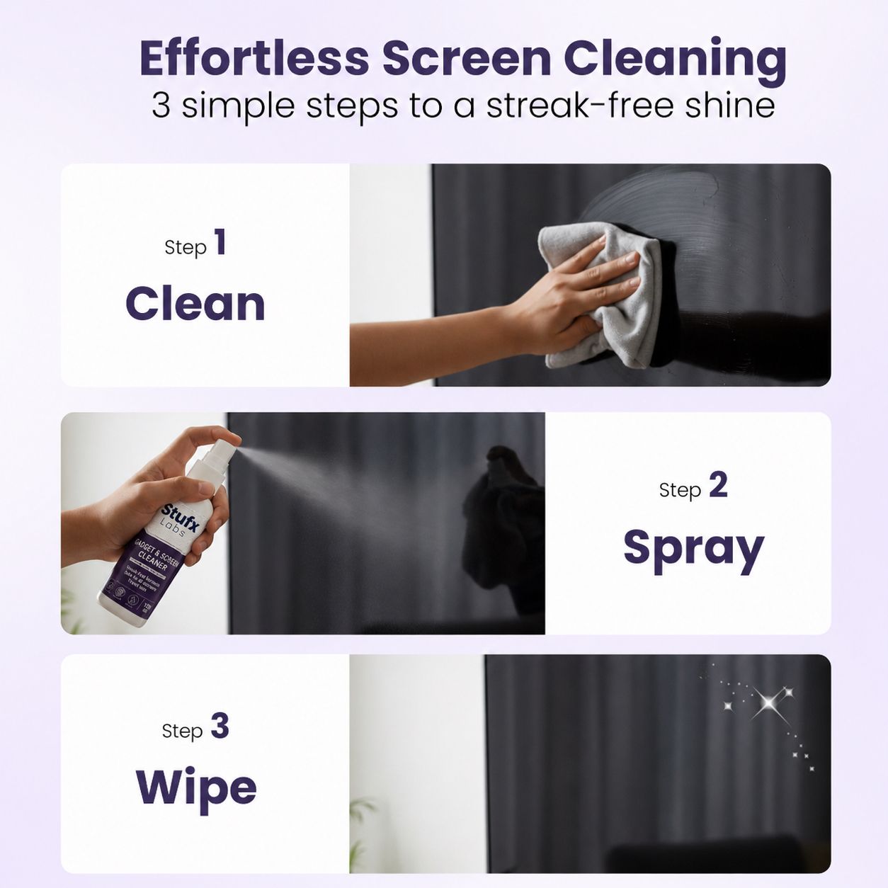 Screen Cleaner Spray 100ml – Mobile, Laptop, TV & Gadget Cleaner Kit