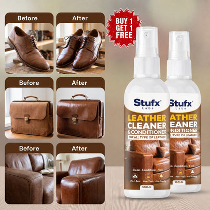 Leather Cleaner & Conditioner Spray 100ml – For Sofa, Car Seats, Shoes & Bags