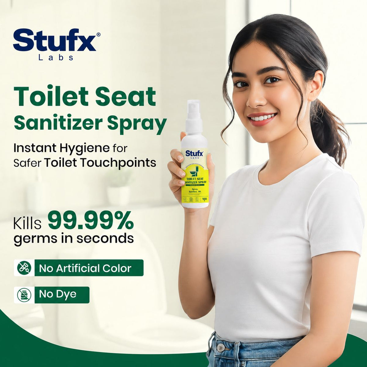 Toilet Seat Sanitizer Spray 100ml – Instant Germ Protection for Travel & Public Washrooms